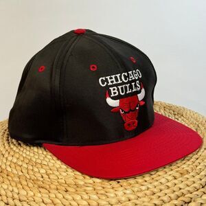 90s Vintage Chicago Bulls NBA Basketball Logo 7 Snapback Hat Cap